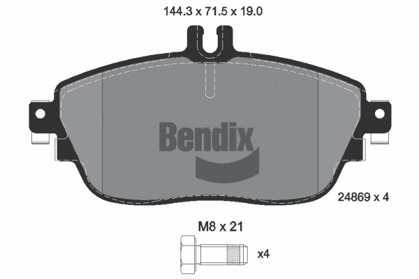 Brake Pad Set, disc brake (BPD1047)