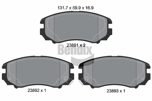 Brake Pad Set, disc brake (BPD1324)