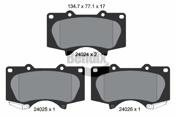 Brake Pad Set, disc brake (BPD1568)