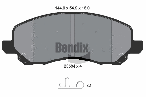 Brake Pad Set, disc brake (BPD1221)