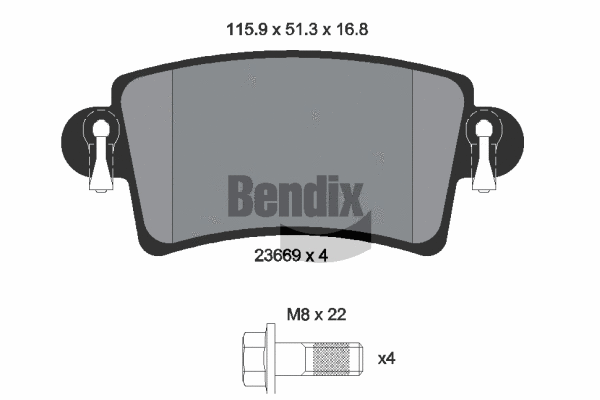 Brake Pad Set, disc brake (BPD1107)