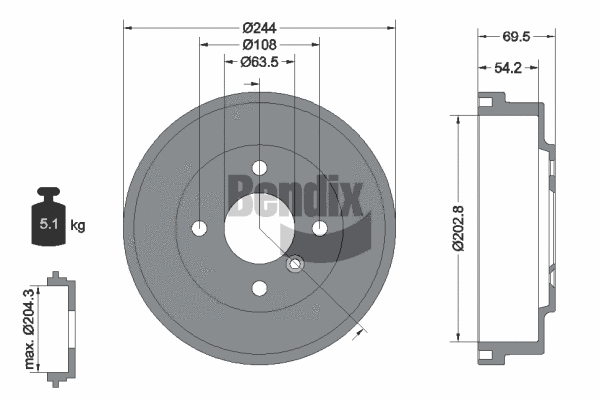 Brake Drum (BDM1176)