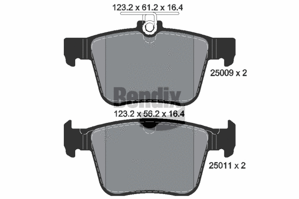 Brake Pad Set, disc brake (BPD1124)