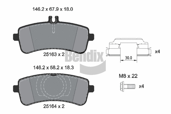 Brake Pad Set, disc brake (BPD2468)