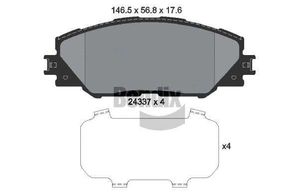 Brake Pad Set, disc brake (BPD1185)