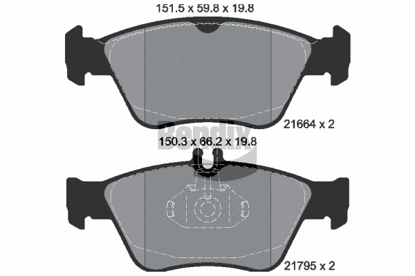 Brake Pad Set, disc brake (BPD1190)