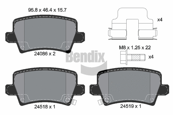 Brake Pad Set, disc brake (BPD1355)