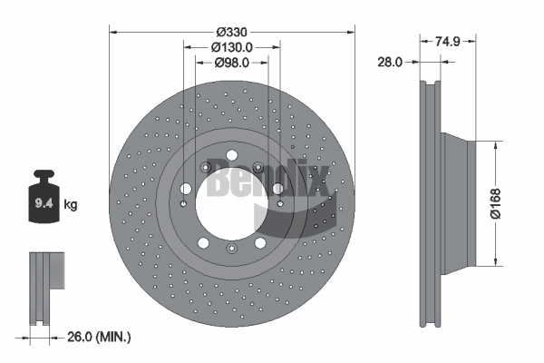 Brake Disc (BDS2326RHC)