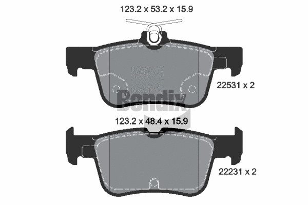 Brake Pad Set, disc brake (BPD1373)