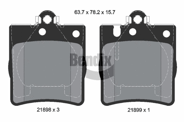 Brake Pad Set, disc brake (BPD1253)