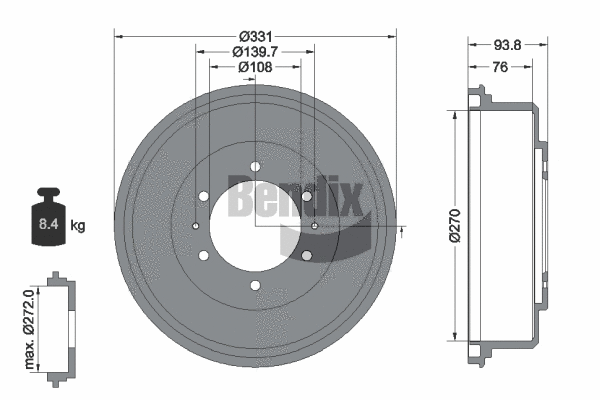 Brake Drum (BDM1121)