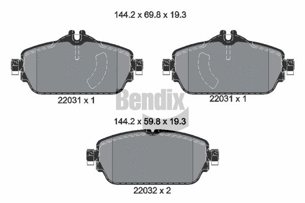 Brake Pad Set, disc brake (BPD1407)