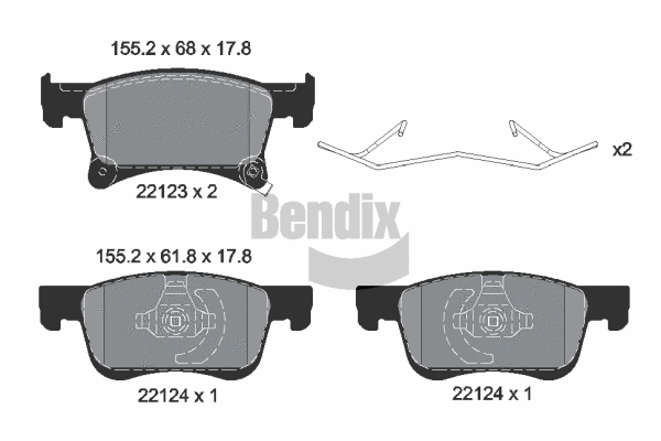 Brake Pad Set, disc brake (BPD1277)