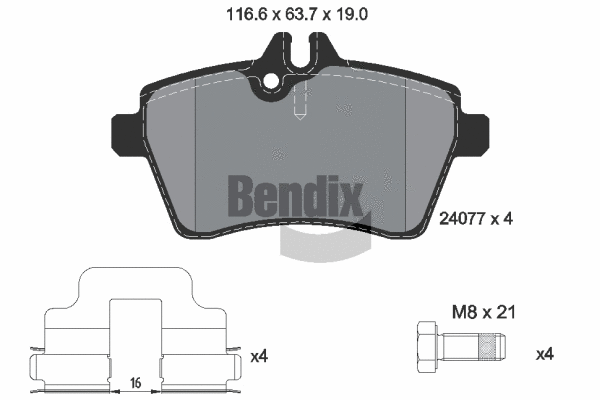 Brake Pad Set, disc brake (BPD1230)