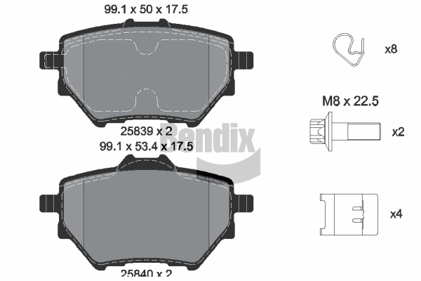 Brake Pad Set, disc brake (BPD1158)