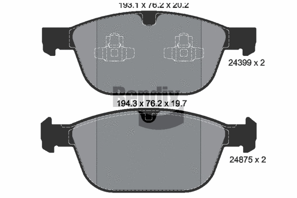 Brake Pad Set, disc brake (BPD1273)