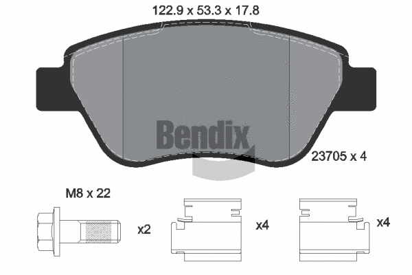 Brake Pad Set, disc brake (BPD1588)