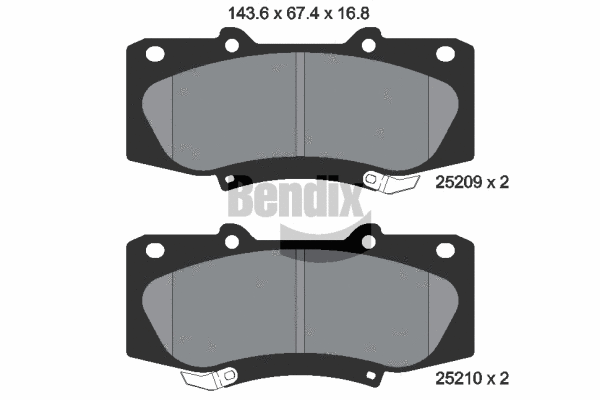 Brake Pad Set, disc brake (BPD1479)