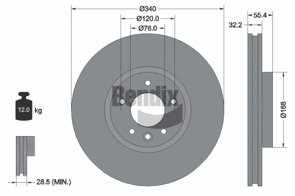 Brake Disc (BDS1361HC)