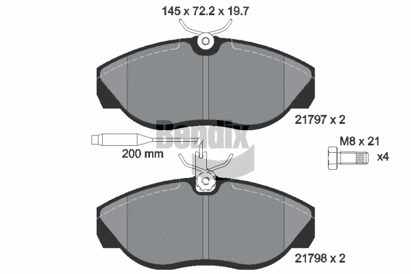 Brake Pad Set, disc brake (BPD1424)