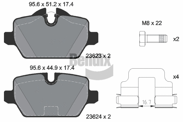 Brake Pad Set, disc brake (BPD1200)