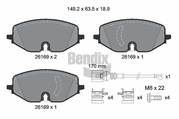 Brake Pad Set, disc brake (BPD1660)