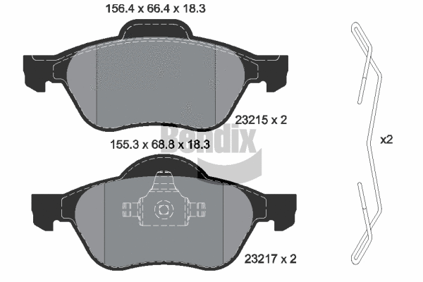 Brake Pad Set, disc brake (BPD1304)