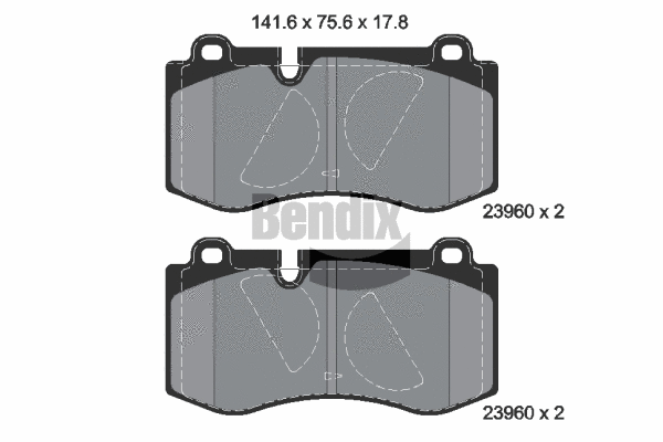 Brake Pad Set, disc brake (BPD1390)