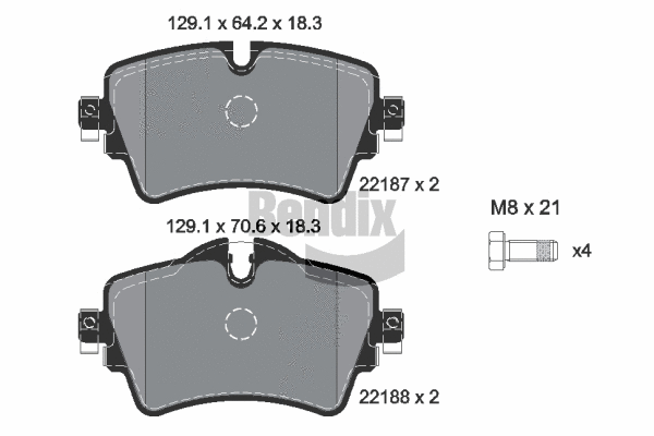 Brake Pad Set, disc brake (BPD1171)