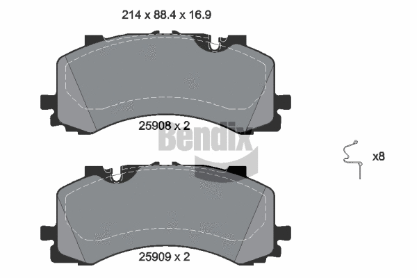 Brake Pad Set, disc brake (BPD1637)