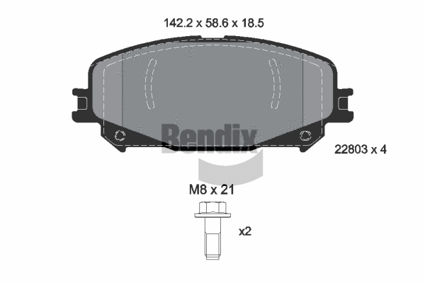 Brake Pad Set, disc brake (BPD1634)