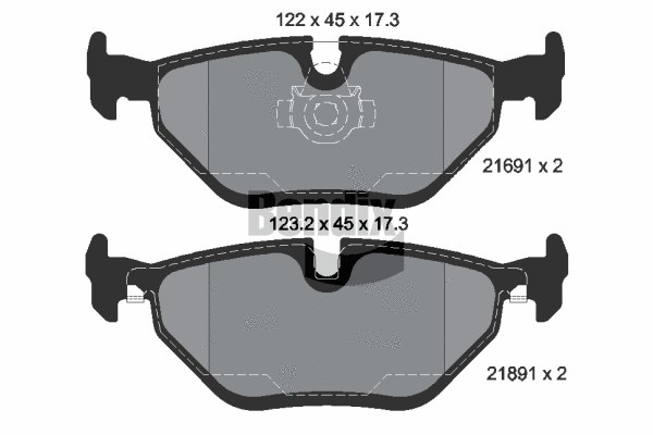 Brake Pad Set, disc brake (BPD1457)