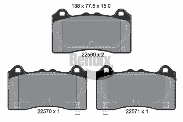Brake Pad Set, disc brake (BPD2462)