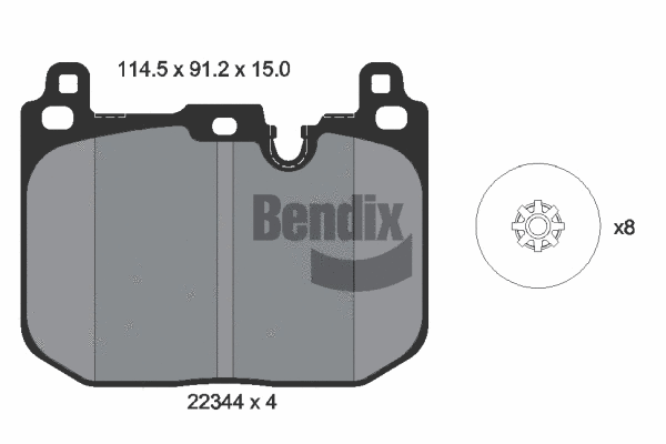 Brake Pad Set, disc brake (BPD1558)