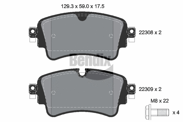 Brake Pad Set, disc brake (BPD1217)