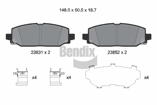 Brake Pad Set, disc brake (BPD1656)