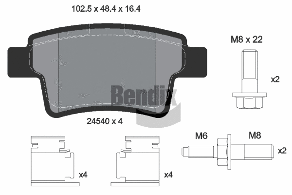 Brake Pad Set, disc brake (BPD1102)
