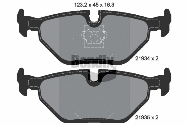 Brake Pad Set, disc brake (BPD1587)