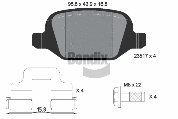 Brake Pad Set, disc brake (BPD1191)