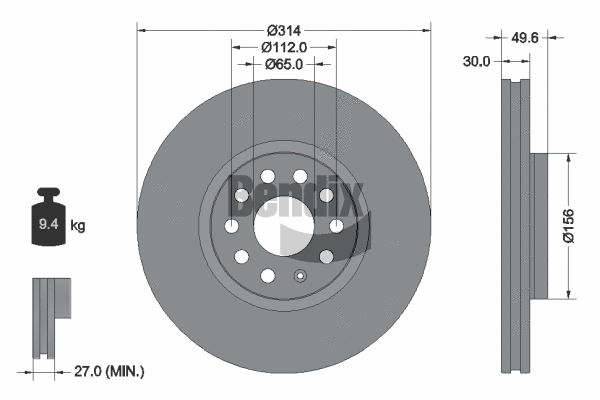 Brake Disc (BDS1283HC)