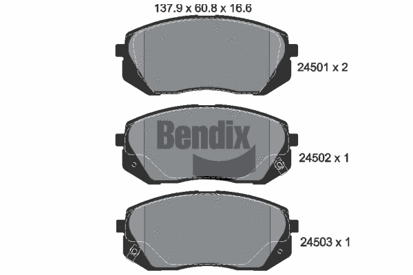 Brake Pad Set, disc brake (BPD1295)