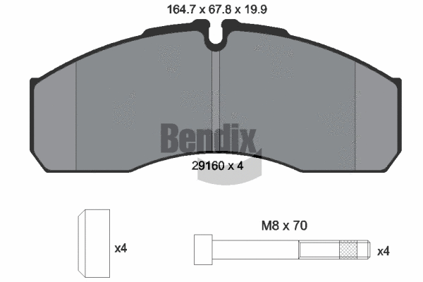 Brake Pad Set, disc brake (BPD1593)