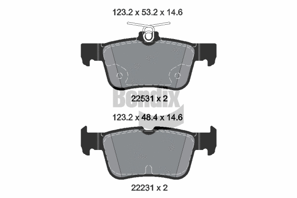 Brake Pad Set, disc brake (BPD2373)