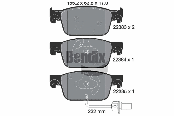 Brake Pad Set, disc brake (BPD1359)