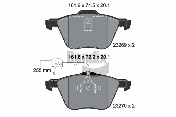 Brake Pad Set, disc brake (BPD1569)