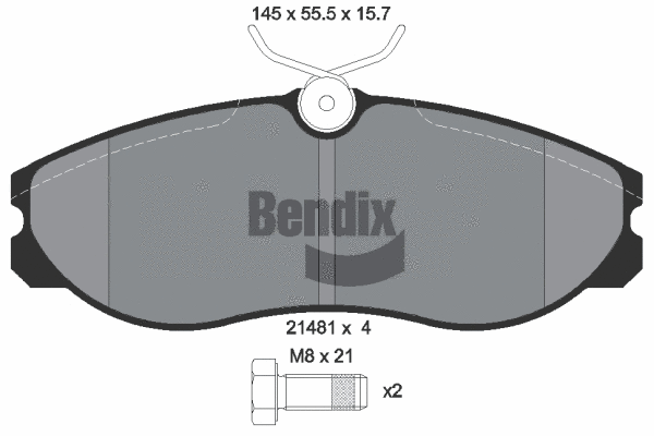 Brake Pad Set, disc brake (BPD1396)