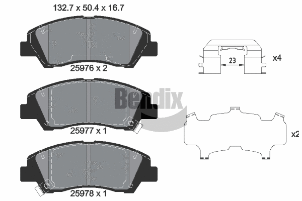 Brake Pad Set, disc brake (BPD1476)