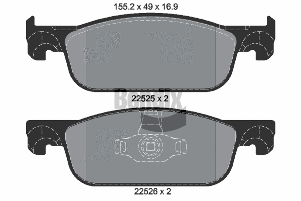 Brake Pad Set, disc brake (BPD1035)