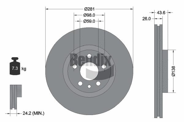 Brake Disc (BDS1255)