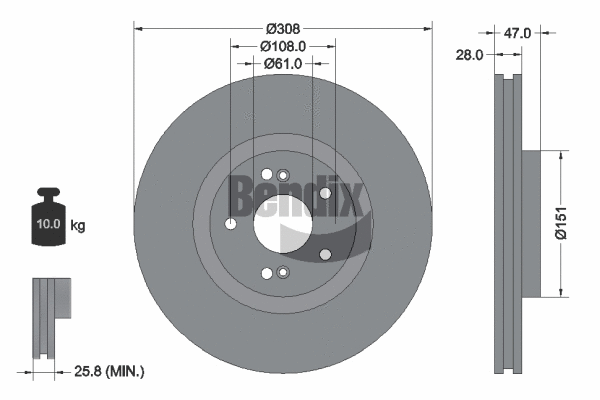 Brake Disc (BDS1298HC)